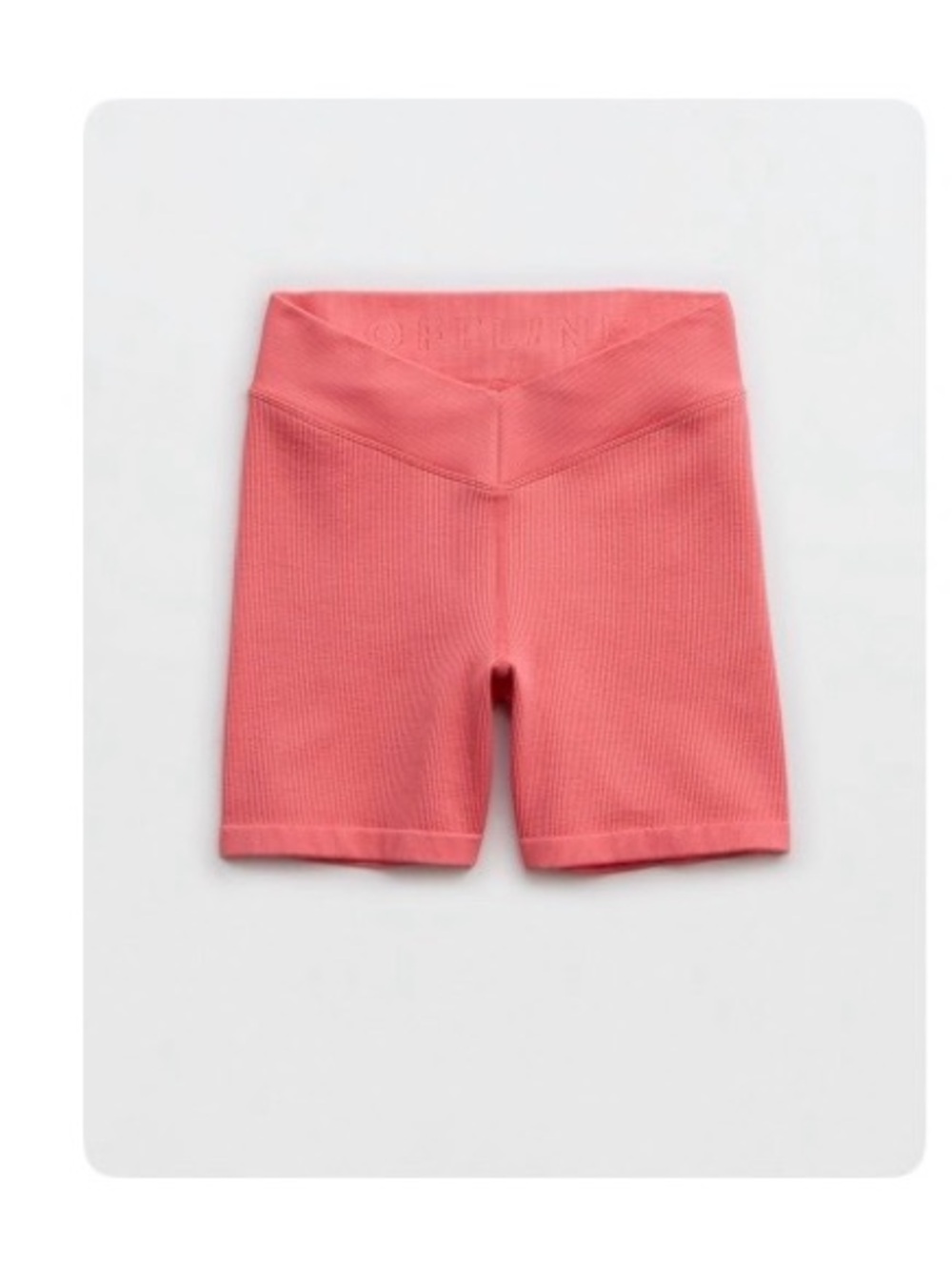 OFFLINE By Aerie Seamless V-Front 5" Bike Short-Size L- Spicy Coral